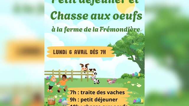 Pâques de la Ferme Coutançaise : traite, petit déjeuner et chasse aux œufs