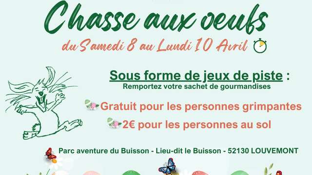 Grande chasse aux œufs au Parc Aventure du Buisson