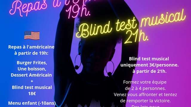 Repas à l'américaine et  blind test musical