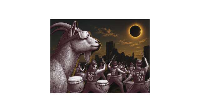 Eclipse et taïkos à la forteresse de Crozant
