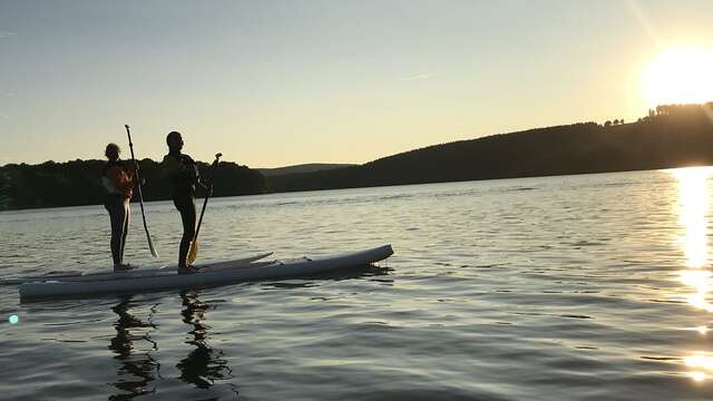 Balade en paddle et coucher de soleil