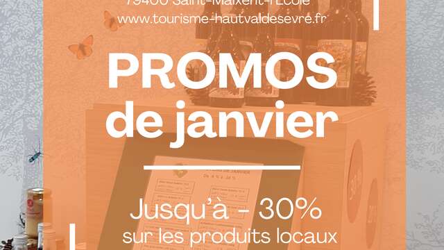 Promotions de Janvier - Boutique de l'office de tourisme