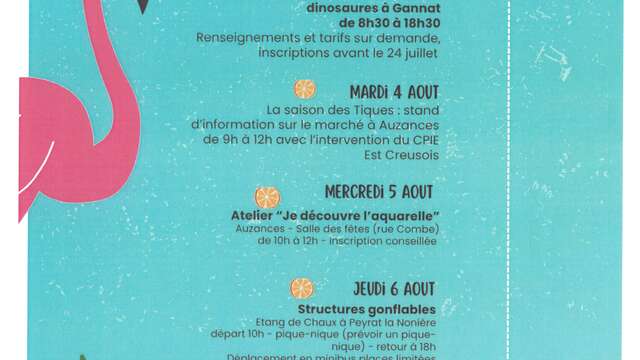 AGIR : Animation de l'été en famille AOUT