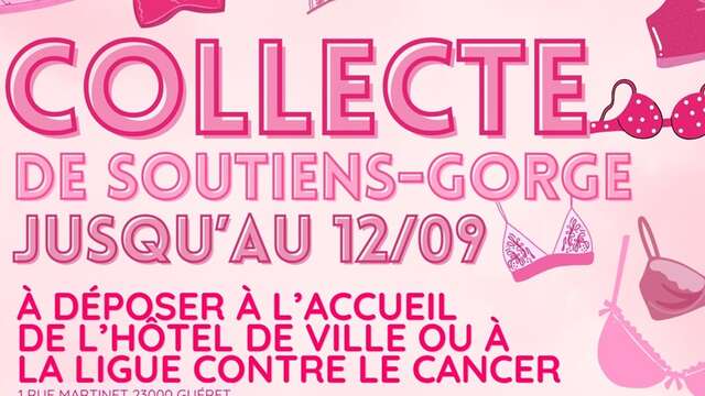 Octobre rose : collecte de soutien gorge