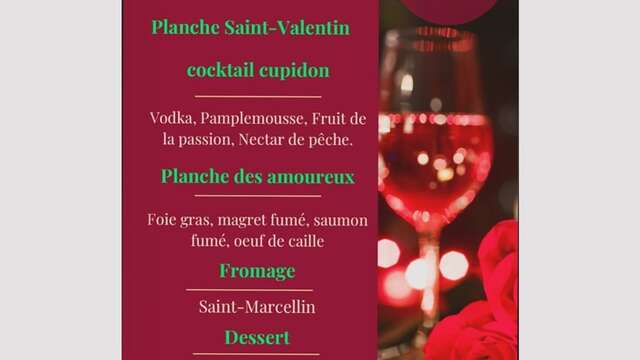 Menu Saint-Valentin à l'Autre Côté Millésimes