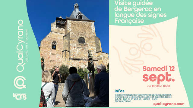 Visite patrimoine de Bergerac en LSF