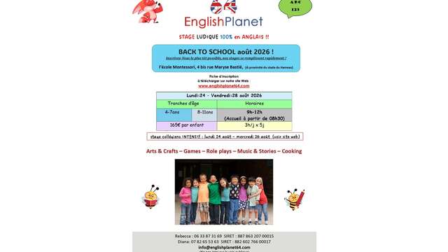 English Planet - Stage anglais "Back to school"
