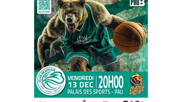 Basket Championnat ProB - Elan Béarnais Pau Lacq Orthez Vs Evreux