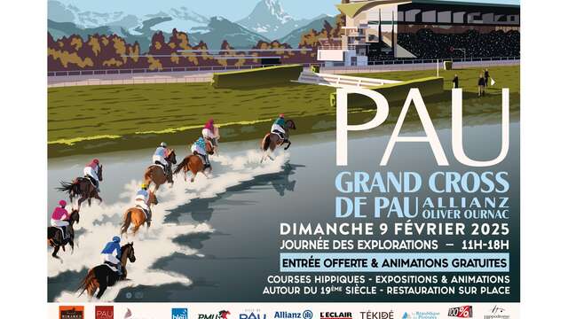 Courses à l'hippodrome de Pau - Grand Cross