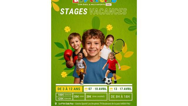 Stages multisports enfants "Le P'tit Club"