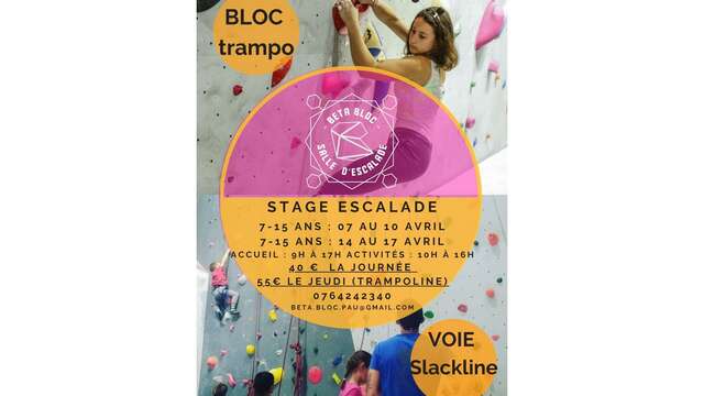 Stage vacances Escalade