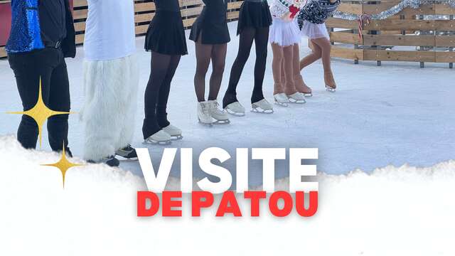 Visite de la Mascotte Patou à la Patinoire