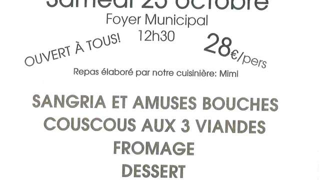 REPAS COMITÉ DES VILLES JUMELÉES MAUREILLAS LAS ILLAS