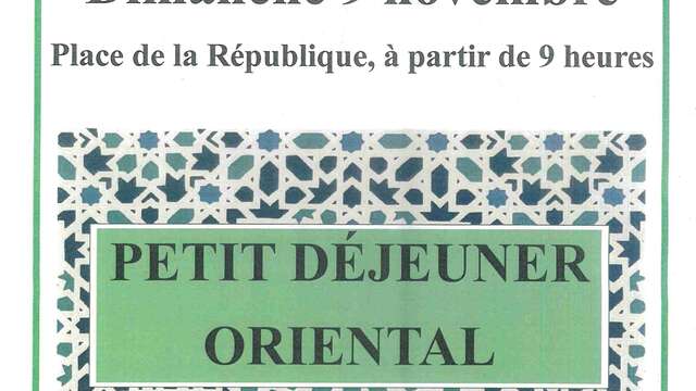 PETIT DEJEUNER ORIENTAL AU PROFIT DU TELETHON