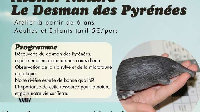 ATELIER NATURE LE DESMAN DES PYRÉNÉES