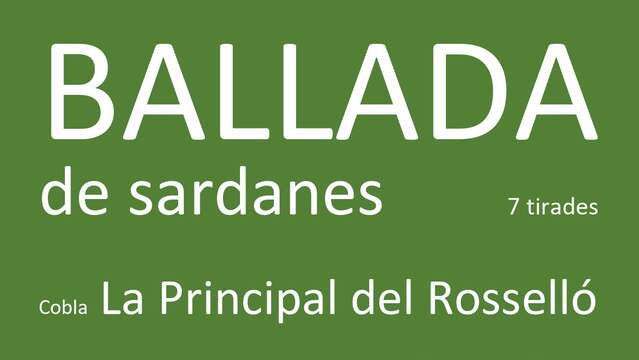 BALLADA DE SARDANES