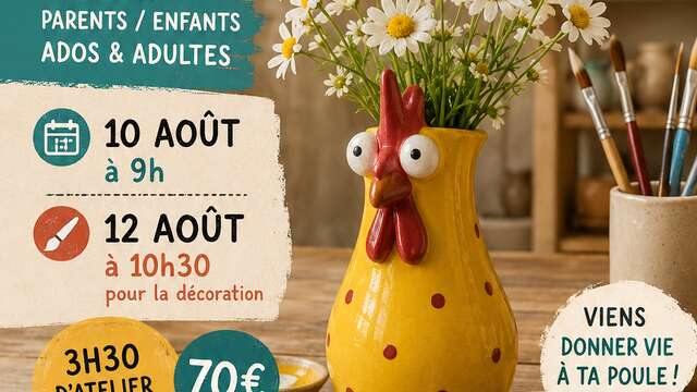 ATELIER - Créer ton vase poule en céramique