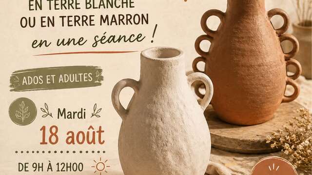 ATELIER - Fabrique ton vase en modelage