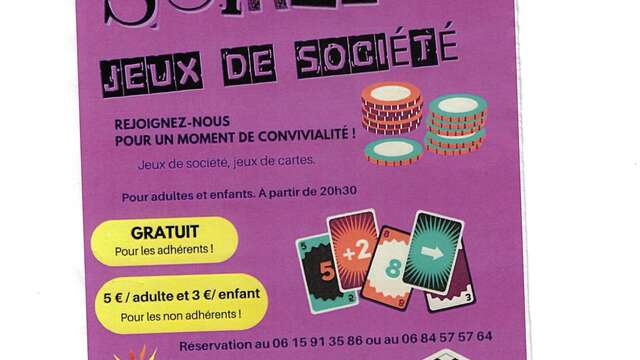 Soirée jeux de société