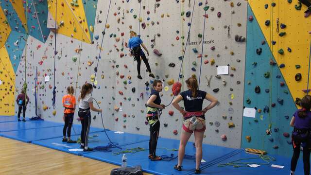 Activité sportive : séance d'escalade