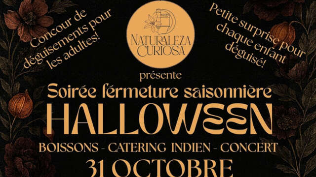 SOIRÉE DE FERMETURE SAISONNIÈRE SUR LE THÈME D’HALLOWEEN
