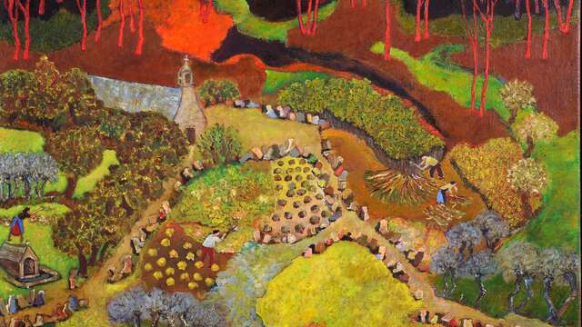 Mémoires des landes de Lucien Pouëdras - Peinture - Léguer en fête