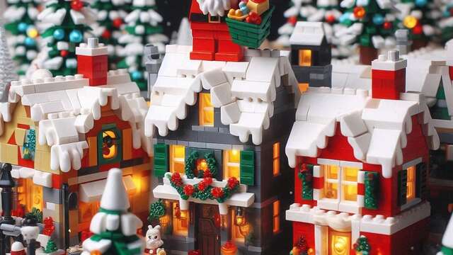 Marché de Noël et village de Noël en Lego®