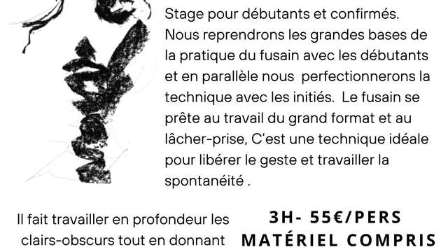 Stage dessin-peinture : Le Fusain par Floriane VIRGO