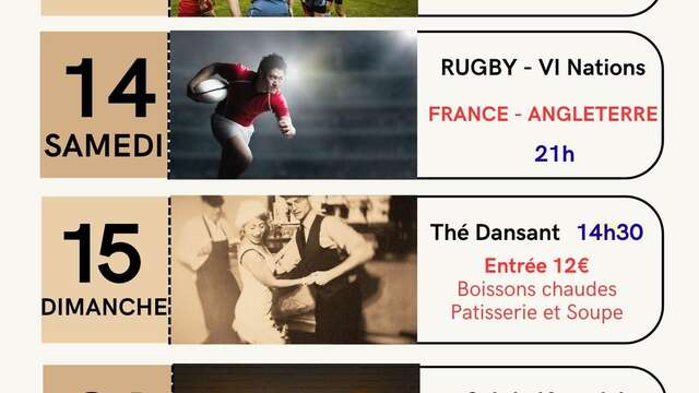 Rugby VI Nations - Ecosse france - la guinguette de Neufont