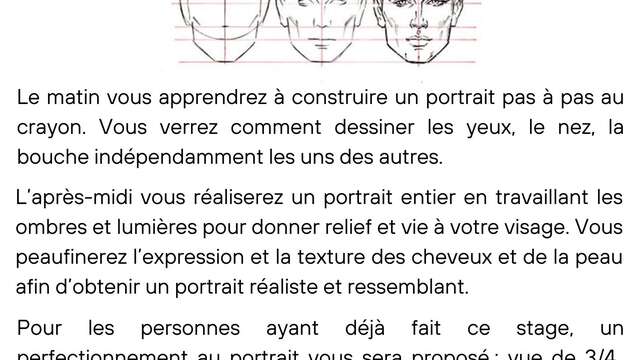 Stage de dessin : Le Portrait par Floriane VIRGO