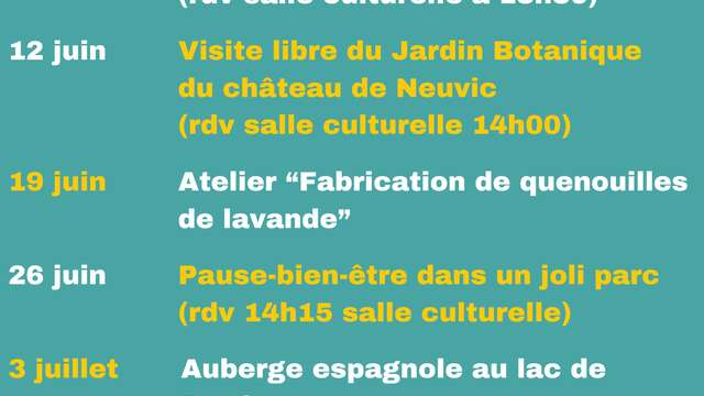 Atelier jeudi: pause bien être