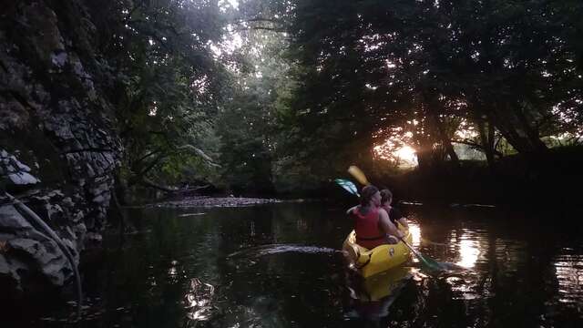 Balade nocturne en canoë sur l'Auvézère