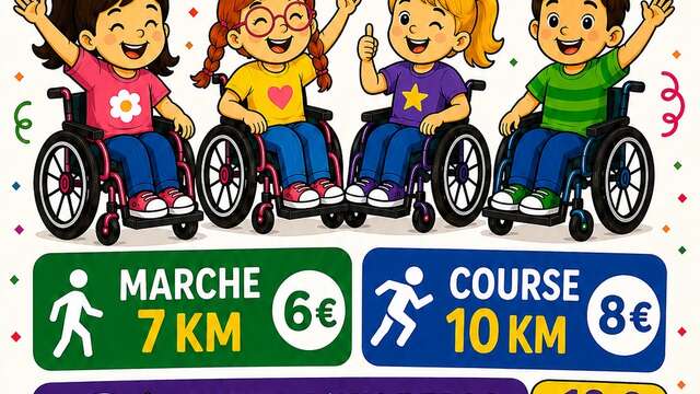 Marche et course pour Chloé, Ines, Enora et Nolan