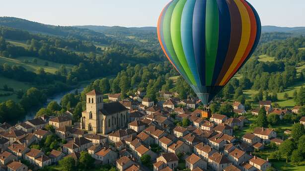 Survoler Eymoutiers en Montgolfière