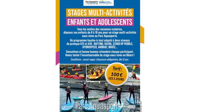 Stage été multiactivités Parc Aquasport