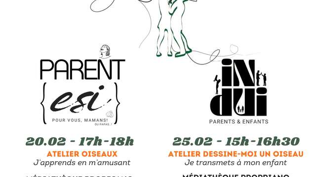 Ateliers Parentalité – Animations naturalistes autour des oiseaux à la Médiathèque de Propriano