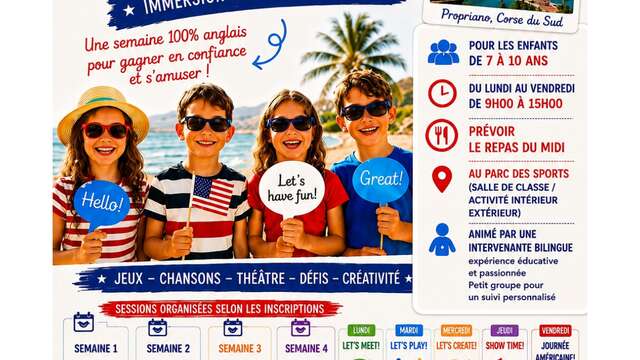 SEMAINE D'IMMERSION EN ANGLAIS