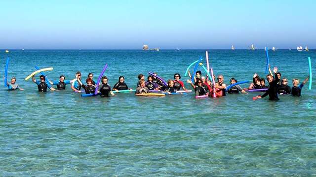 Aquagym, cours de natation en mer