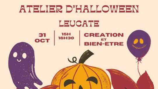 Atelier d'halloween à Leucate avec Luminelle art