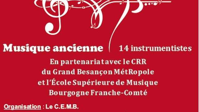Concert de musique ancienne, en partenariat avec le conservatoire régional