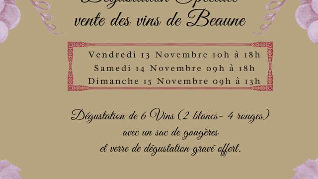 Domaine Besancenot - Vente des Vins 2026 : Dégustation Spéciale Vente de vins de Beaune (6 vins)