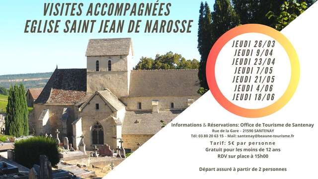 Visites accompagnées de l'Eglise Saint Jean de Narosse