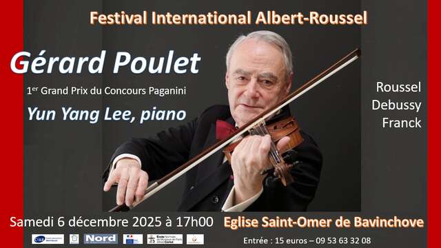 Festival Internationnal Albert-Roussel : concert à Bavinchove avec Gérard Poulet.
