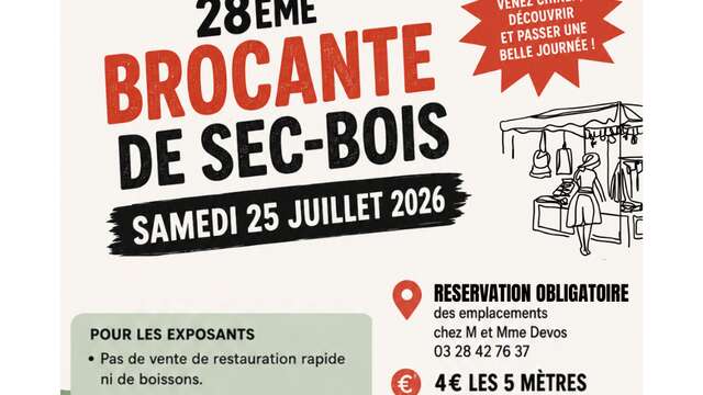 28e brocante de Sec-Bois et concert tribute ABBA et Queen