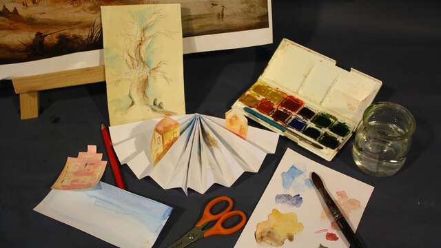 Atelier d'arts plastiques au Musée Départemental de Flandre: "Plume d'hiver"