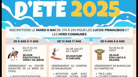 SÉJOURS : été 2025