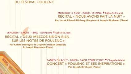 Récital "Nous avons fait la nuit" - Festival F. Poulenc & Friends
