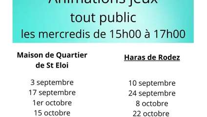 Ludothèque de Rodez : animations jeux hors les murs