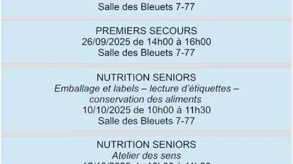 Atelier prévention senior : premiers secours
