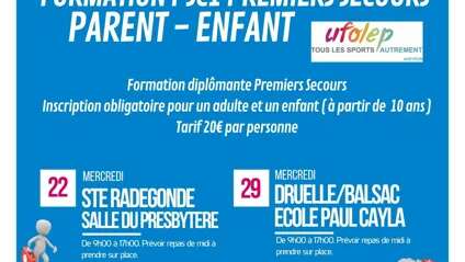 Formation PSC1 premiers secours parent et enfant